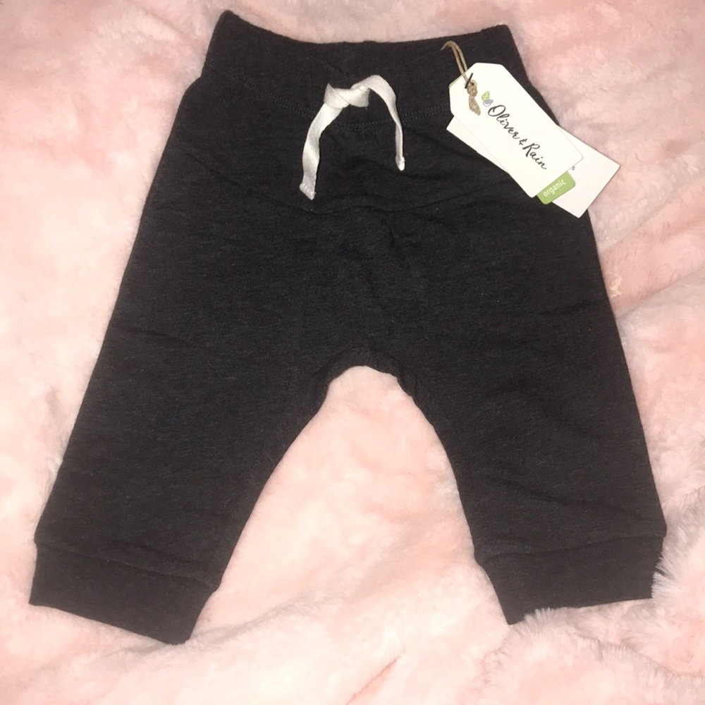 Baby pants organic black 3-6 months
